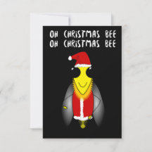 Tarjeta de Navidades de Abeja Santa