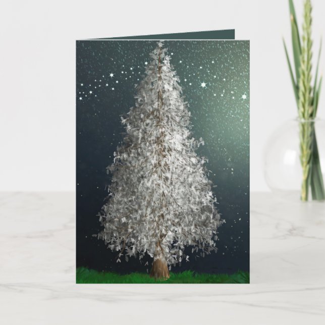 AGRADECIMIENTO TARJETA DE NAVIDADES DE ÁRBOLES DE PALO (Anverso)