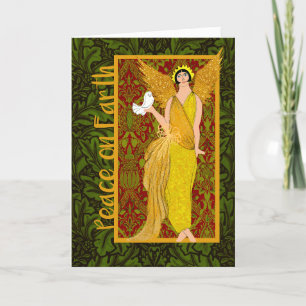 Agradecimiento Tarjeta de Navidades de arte y arte Art Nouveau