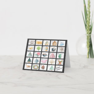 Agradecimiento Tarjeta de Navidades de calendario anticipados