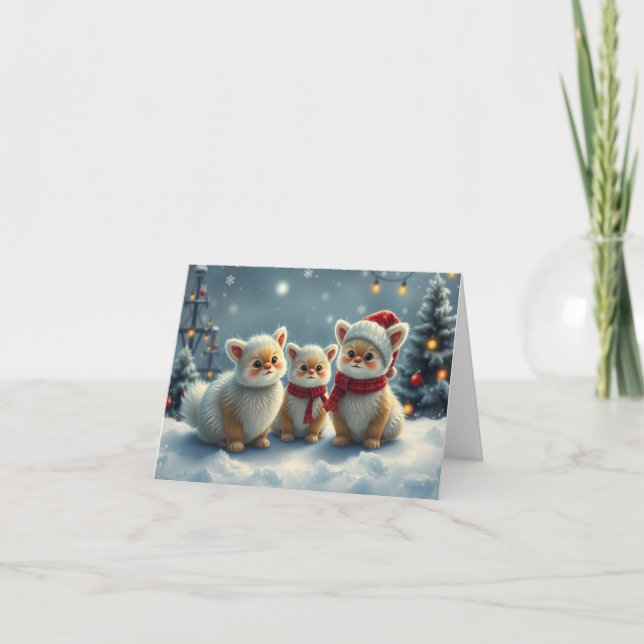 Agradecimiento Tarjeta de Navidades de corte (Anverso)