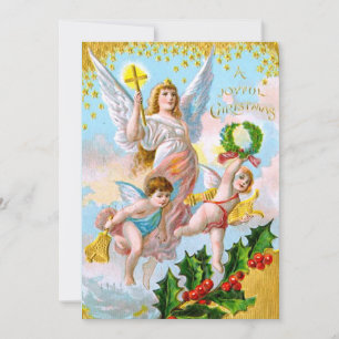 AGRADECIMIENTO TARJETA DE NAVIDADES DE DISEÑO DE ÁNGELES DE VENTA