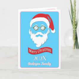 Agradecimiento Tarjeta de Navidades de estilo Santa Hipster