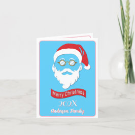 Agradecimiento Tarjeta de Navidades de estilo Santa Hipster