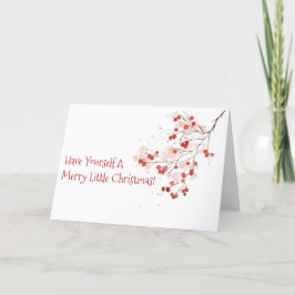 Agradecimiento Tarjeta de Navidades de feriado de invierno Berry