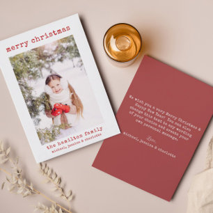 Agradecimiento Tarjeta de Navidades de fotografía familiar de est