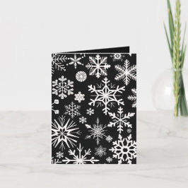 Agradecimiento Tarjeta de Navidades de fotos de copos de nieve ne