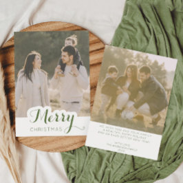 Agradecimiento Tarjeta de Navidades de fotos navideños