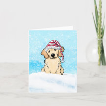 Tarjeta de Navidades de Golden Retriever