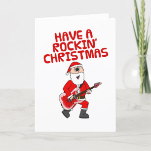 Agradecimiento Tarjeta de Navidades de guitarra eléctrica de Sant