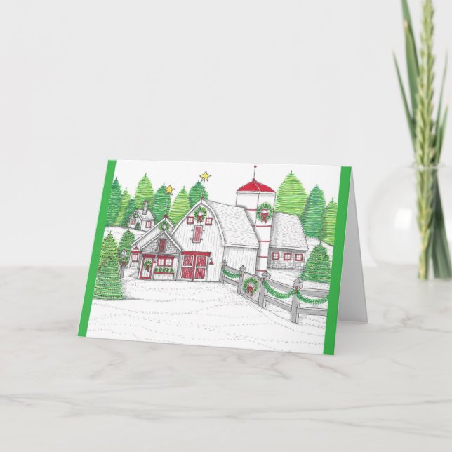Agradecimiento Tarjeta de Navidades de la granja de vacaciones 2 (Anverso)