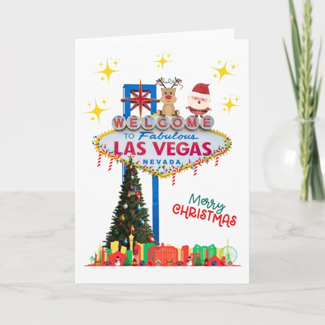 Agradecimiento Tarjeta de Navidades de Las Vegas (Anverso)