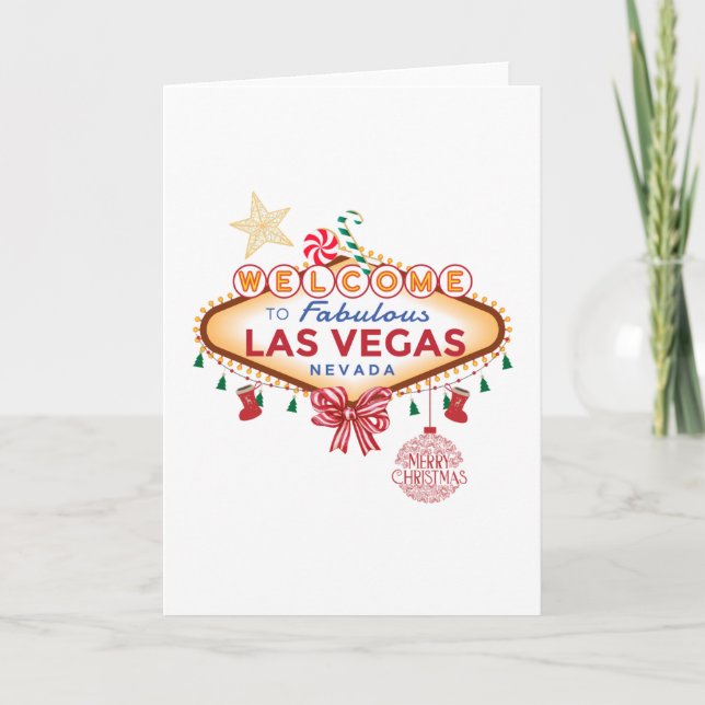 Agradecimiento Tarjeta de Navidades de Las Vegas (Anverso)