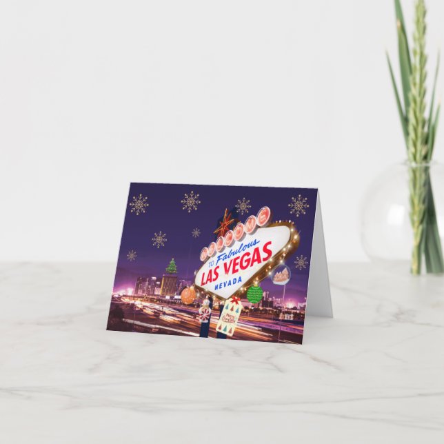 Agradecimiento Tarjeta de Navidades de Las Vegas (Anverso)