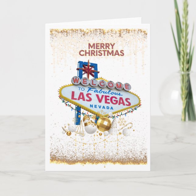 Agradecimiento Tarjeta de Navidades de Las Vegas (Anverso)