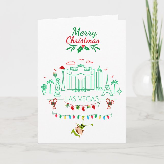 Agradecimiento Tarjeta de Navidades de Las Vegas (Anverso)