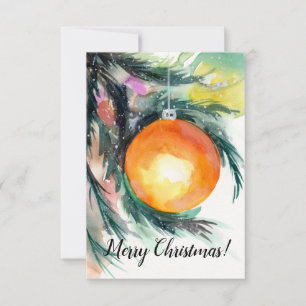 Agradecimiento Tarjeta de Navidades de ornamentos de árbol de Nav