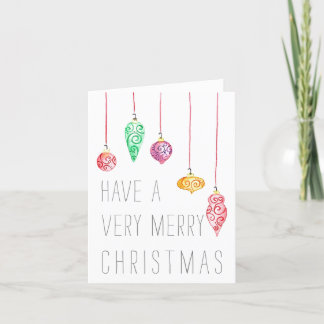 Agradecimiento Tarjeta de Navidades de ornamentos espirales