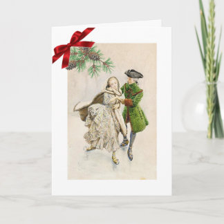 Agradecimiento Tarjeta de Navidades de patinaje sobre hielo de pa