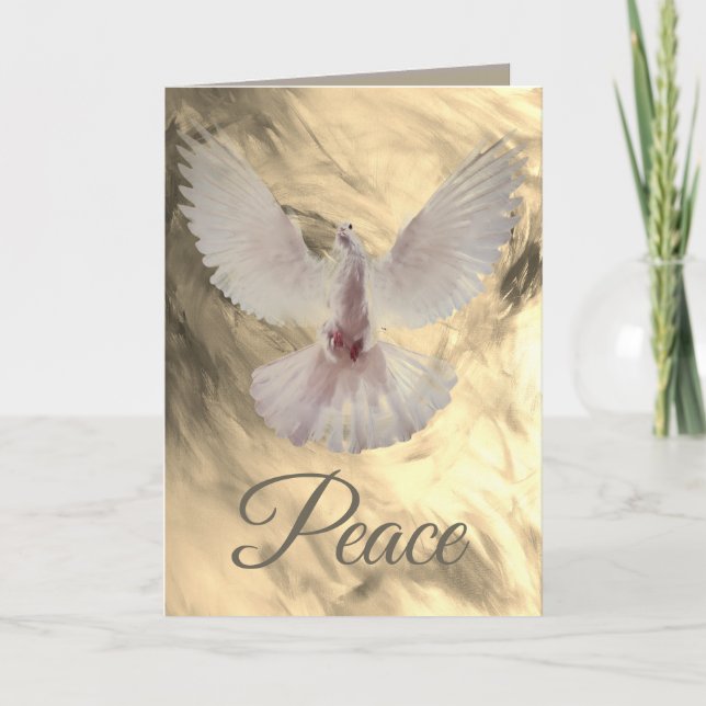 Agradecimiento Tarjeta de Navidades de Peace Dove por Leslie Clai (Anverso)