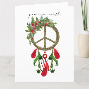 Agradecimiento Tarjeta de Navidades de Peace on Earth Dream Catch