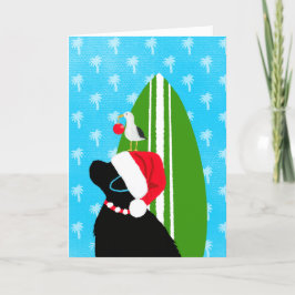 Agradecimiento Tarjeta de Navidades de perros de Surfboard de San