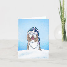 Tarjeta de Navidades de Sheepdog ingleses viejos