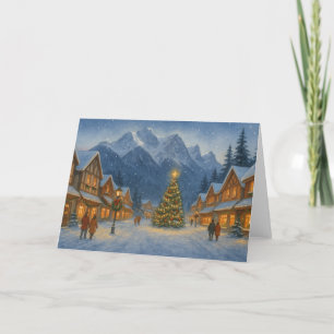 Agradecimiento Tarjeta de Navidades de Snowley Mountain Village