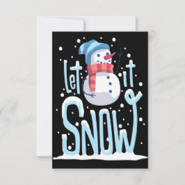 Agradecimiento Tarjeta de Navidades de Snowman alegres