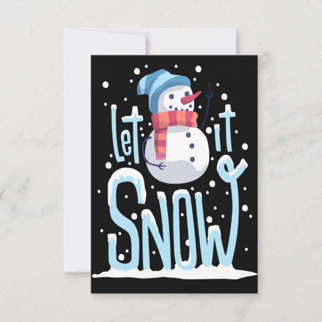 Agradecimiento Tarjeta de Navidades de Snowman alegres (Anverso)