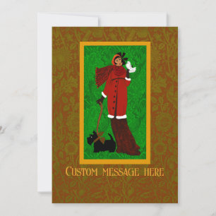 Agradecimiento Tarjeta de Navidades escoceses de Art Nouveau Will