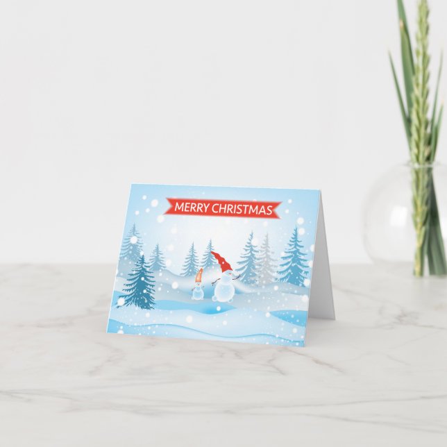 Agradecimiento Tarjeta de Navidades felices (Anverso)