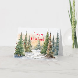AGRADECIMIENTO TARJETA DE NAVIDADES FORESTALES DE VACACIONES