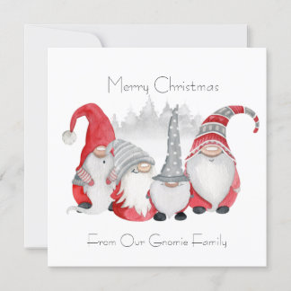 Agradecimiento Tarjeta de Navidades Gnomie Family