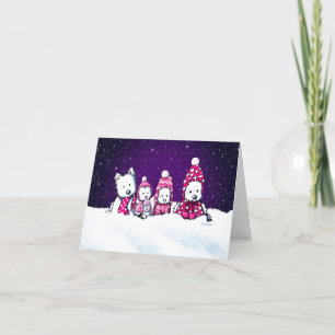 Agradecimiento Tarjeta de Navidades KiniArt Winter Westies