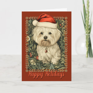 Agradecimiento Tarjeta de Navidades maltesa de la época William M