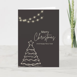 Agradecimiento Tarjeta de Navidades modernos en blanco y negro