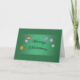 Agradecimiento Tarjeta de navidades Ornaments Holiday Green