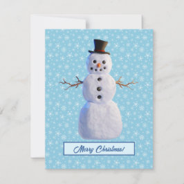 Agradecimiento Tarjeta de Navidades personalizado 3D Snowman