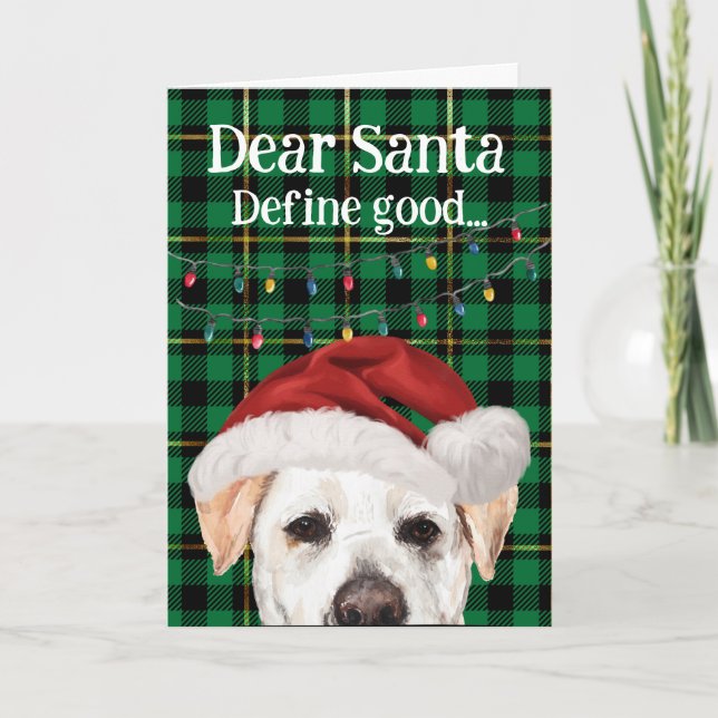 Agradecimiento Tarjeta de Navidades personalizados de su Labrador (Anverso)