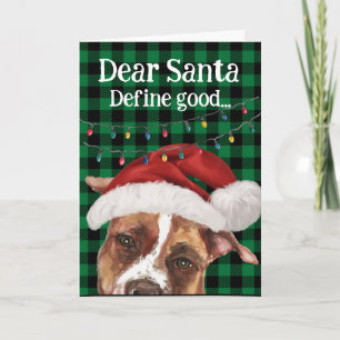 Agradecimiento Tarjeta de Navidades personalizados de su Pitbull