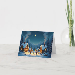 Agradecimiento Tarjeta de Navidades personalizados North Star 1