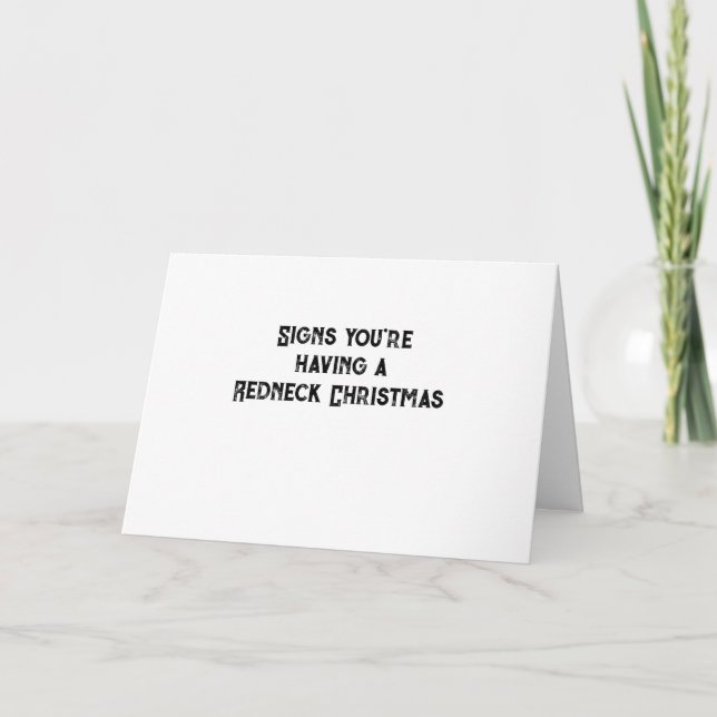 Agradecimiento Tarjeta de Navidades Redneck (Anverso)