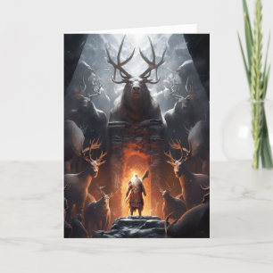 Agradecimiento Tarjeta de Navidades Santa Fantasy