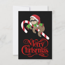 Agradecimiento Tarjeta de Navidades Sloth Navidades