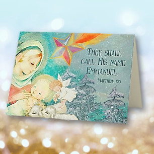 Agradecimiento Tarjeta de Navidades temáticos cristianos basados 