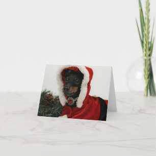 Agradecimiento Tarjeta de Navidades Toy Manchester Terrier