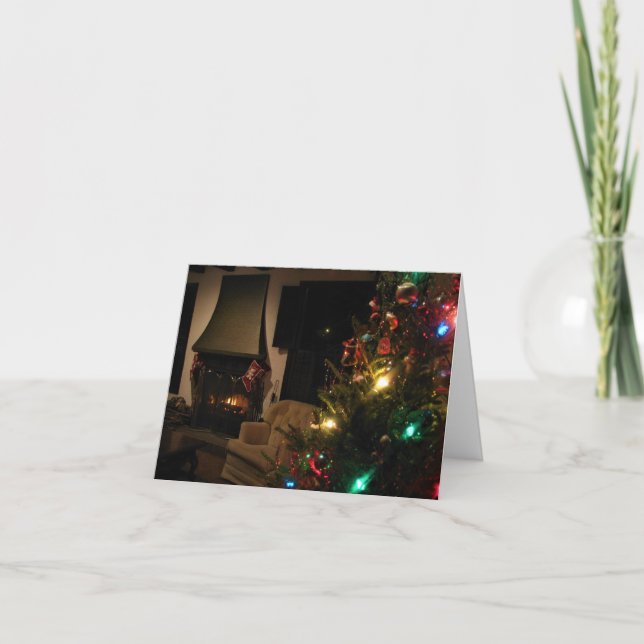 Agradecimiento tarjeta de Navidades tradicionales (Anverso)