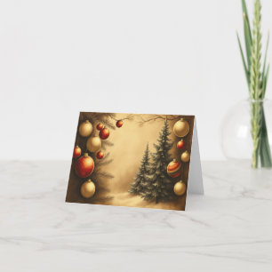 Agradecimiento Tarjeta de Navidades tradicionales