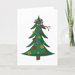 Agradecimiento Tarjeta de navidades - Vinok ucraniano